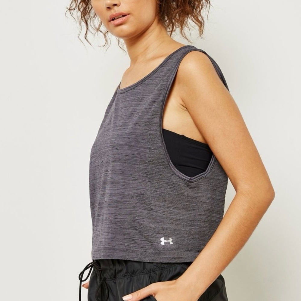 UNDER ARMOUR Vanish Seamless Spacedye Gray Tank